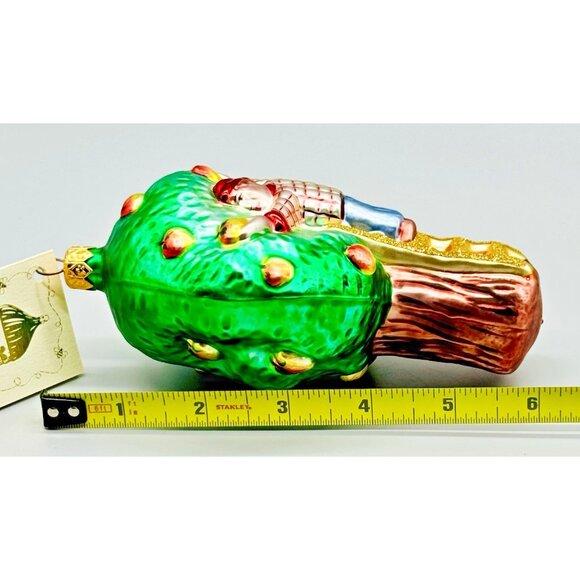 Patricia Breen Apple Tree Boy Basket Green 2 Piece Christmas Summer Ornament - Picture 10 of 13